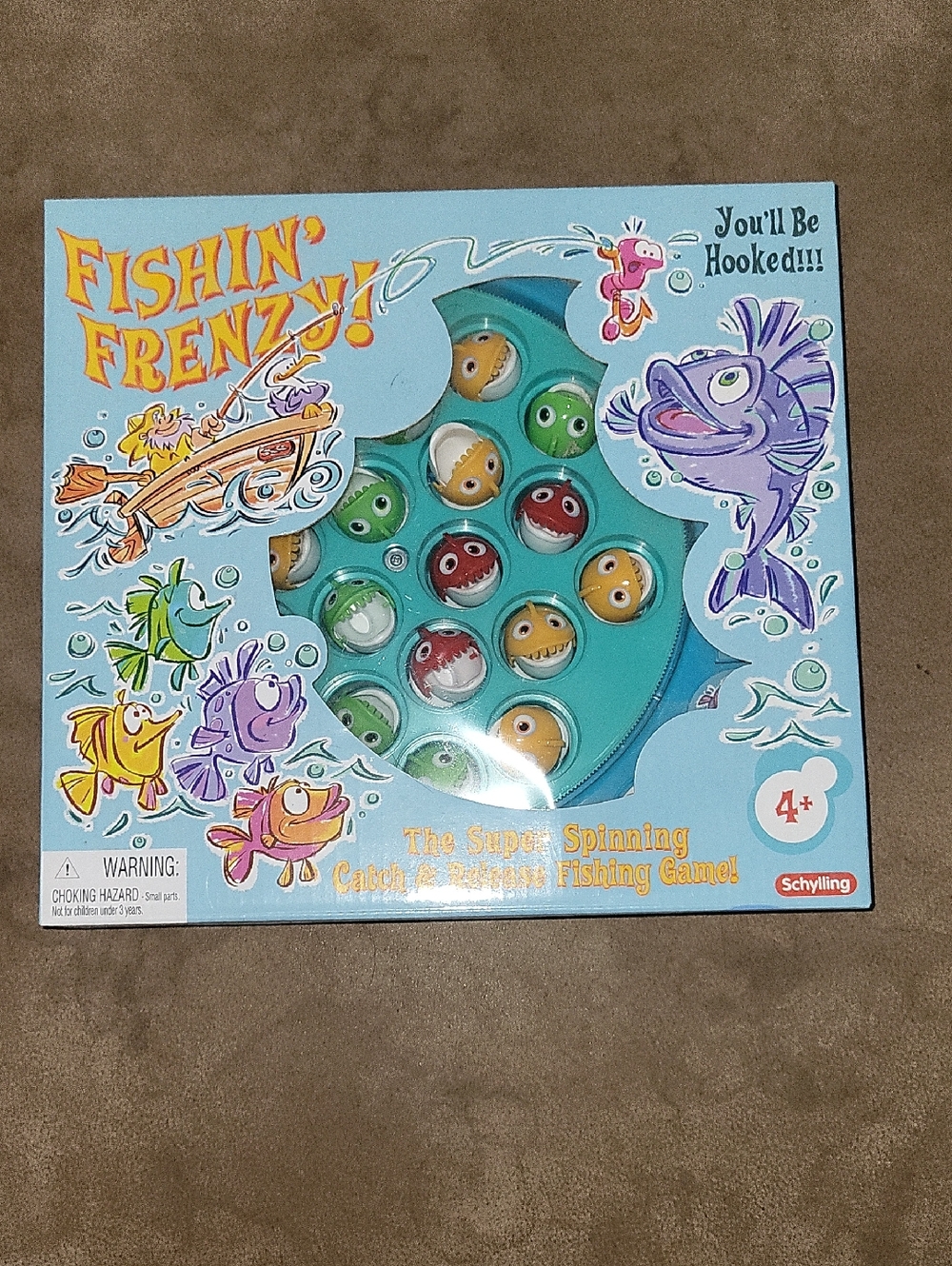 Schylling Fishin' Frenzy! Spinning Fishing Game - Light Blue
